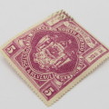 British North Borneo $5 bright purple stamp used 49 / 19 of 1889