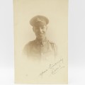 Postcard of WW1 Soldier inscribed yours Sincerely Cecil