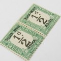 South West Africa Postage due 1/2d - Pair mint hinged SACC 1