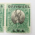 South West Africa official 1/2d pairs used and mint