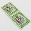 South West Africa official stamps pair SACC 13 mint hinged