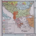 1901 Balkan area map on A2 - 1 : 3000 000 scale