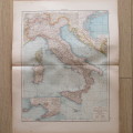 1901 Map of Italy on A2 - 1 : 500 000 scale