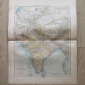 1901 Map of Central Asia and India on A2 - 1 : 10 000 000 scale