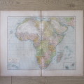 1901 Map of Africa on A2 - 1 : 23 000 000 scale