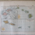 1901 Map of the Polynesian Island group and the South Pole area - A3