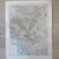 1901 Map of Austria & central Europe on A2 - scaled 1 : 1 000 000