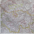 Map of German States Sachsen & Anhalt on A2 - Scaled 1 : 750 000