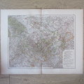 1901 Map of German Thuringia on A2 - Scaled 1 : 500 000