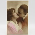 Pair of colorized photo postcards - antique