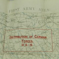 Forces Map WW1 Normandy area with Distribution of German forces on 15-6-1916