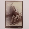 Rare photo of 2 brothers taken by photographer - S du Preez in Uniondale South Africa - Early 1900`s