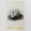 Late 1800`s Berlin photo of husband and wife - Reverend Schmidt and his wife who later emigrated to