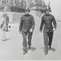 Vintage postcard of 2 police officers - South AFRICA - Identified as Aucamp and Pieter Kottich - cre