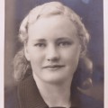 Postcard unused of Blonde girl. Taken by Davy Robertson of Potchefstroom - Vintage probably 1940`s
