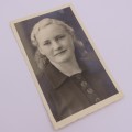 Postcard unused of Blonde girl. Taken by Davy Robertson of Potchefstroom - Vintage probably 1940`s
