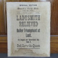 Boer War Ladysmith Relieved poster - Special edition of Grocott`s Daily Mail