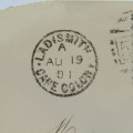1901 Letter sent from Ladismith Cape Colony to Berlin and redirected to Hohenselihow