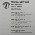 Autobooks Mazda New 323 Owners workshop manual for 1981-82 models