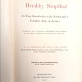 1910 First edition Heraldry Simplified - 1910 edition