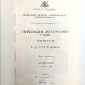 Bantu Administration Ethnological and Linguistic studies 1969 in honor of NJ van Warmelo