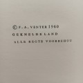 Geknelde Land F.A. Venter - 1960 First edition