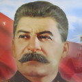 Vintage Russian Communist poster of Joseph Stalin - laminated
