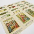 Set of 20 Antique Christian cards - Birth of Jesus to ascention to heaven