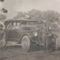 Beautiful set of 5 photos of a car and oxen in old South West Africa near Windhoek