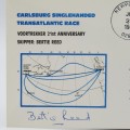 Carlsburg Singlehanded Transatlantic Race cover - `voortrekker` 21st Anniversary  June 1988