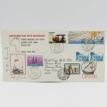 Dias 1988 Cover with Portuguese, Cape Verde and South Africa stamps - carried by Yacht