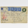 WW2 Field Post Office 655 letter to Cape Town, South Africa with pre printed 3 pence stamp