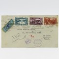 Cover from Lebanon to Cairo, Egypt - Various rubber stamps and Metro Golwyn Mayer Stationery