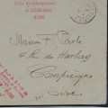 1908 Morocco Soldier`s letter to Compiegne with 2 front rubber stamps
