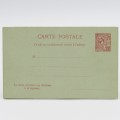 Pre printed stamp on postcard with 10 cent Monaco printing - unused - early 1900`s