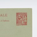 Pre printed stamp on postcard with 10 cent Monaco printing - unused - early 1900`s