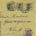 Luxembourg to Vienna cover with 9 Luxembourg stamps onfront cancelled 29 October 1926