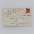 Postcard Penang to New Zealand with Perlin on 3c straits Settlements stamp cancelled 29 January 1910