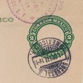 Pre printed postage on Mexican fold out letter used October 1927 - but no writing inside