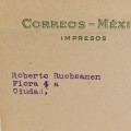 Pre printed postage on Mexican fold out letter used October 1927 - but no writing inside