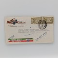 Airmail cover Mexico to South Africa Pair of Mexican 30 cent stamps cancelled 22 September