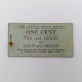 Cape Town Packet of one cent tokens for Tea and bread - 82 Canterbury street
