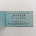 Cape Town Packet of one cent tokens for Tea and bread - 82 Canterbury street
