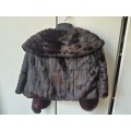 2 x fur shawl coats