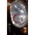 Funky Contact Lenses-white and red thick