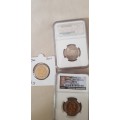 2 graded Mandela coins plus 2011 SARB 90th Anniversay R5 coin - Bid per coin to take all 3