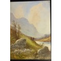 E Clarence original water colour in stunning frame