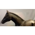 REGAL A1 Silver plated horse on wooden stand