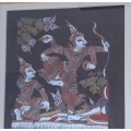 5 Vintage Thai paintings on silk in metal frames -  1 bid takes all