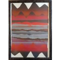 STUNNING MONO PRINT BY GAIL ALTSCHULER FROM HER SUNSET SERIES. - SIGNED